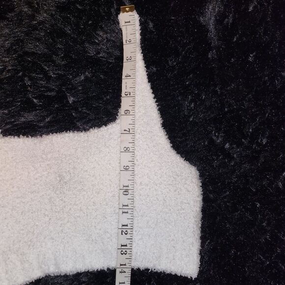 White Fuzzy Crop Top - Picture 5 of 5